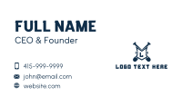 Blue Crest Baseball Letter  Business Card Design
