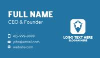 Star Location Pin Business Card Design