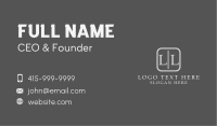 Professional Square Letter Business Card