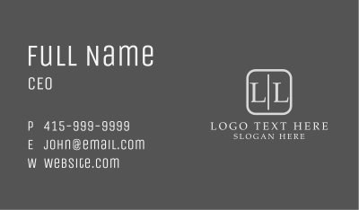 Professional Square Letter Business Card Image Preview