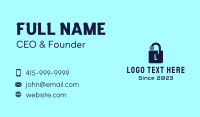Cyber Lock Letter Business Card Design