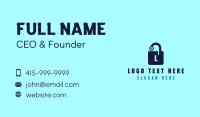 Cyber Lock Letter Business Card