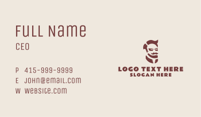 Hipster Man Mustache Business Card Image Preview