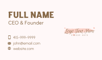 Girly Watercolor Script Business Card