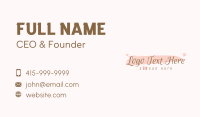 Girly Watercolor Script Business Card Design