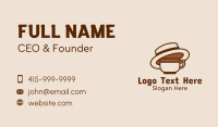 Coffee Cup Fedora  Business Card Design