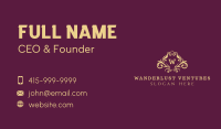 Crown Ornamental Lettermark Business Card