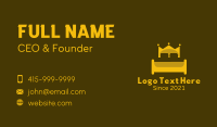 Queen Crown Bed Business Card