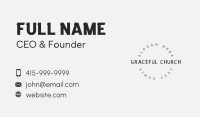 Classic Circle Black Wordmark Business Card