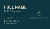 Vintage Diamond Lettermark Business Card Image Preview