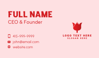 Tulip Flower Mountain Business Card Design