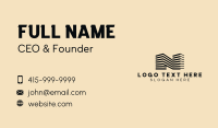 Architect Building Letter N Business Card