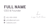 Elegant Generic Cursive  Business Card