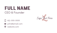 Feminine Script Lettermark Business Card Design