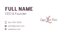 Feminine Script Lettermark Business Card