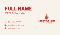 Flame Cooling Thermostat Business Card Design
