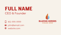 Flame Cooling Thermostat Business Card Image Preview