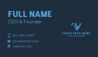 Professional Letter V Business Business Card