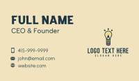 Light Bulb Idea Pencil Business Card Design