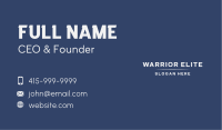 Modern Bold Wordmark Business Card