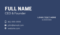 Modern Bold Wordmark Business Card