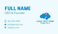 Paper Plane Cloud Business Card Design