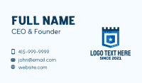 Blue Medieval Shield Business Card