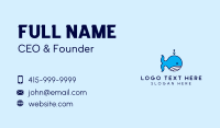 Blue Whale Cartoon Business Card