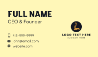 Golden Elegant Letter L Business Card