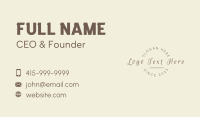 Script Brand Wordmark Business Card Design