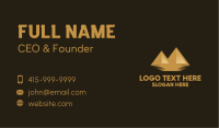 Gold Geometric Hill Business Card