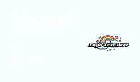 Retro Rainbow Cloud Business Card