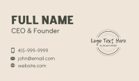 Black Graffiti Circle Business Card