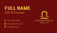 Gold Libra Horoscope Symbol Business Card Image Preview