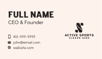 Black Sports Letter S Business Card