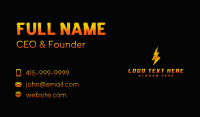 Lightning  Thunder Power Business Card