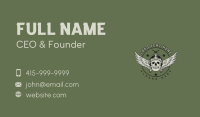 Skull Wings Dagger Business Card