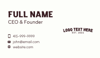 Generic Texture Wordmark Business Card