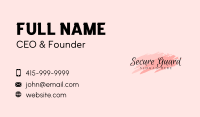 Feminine Cosmetics Wordmark Business Card
