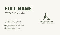 Lawn Mower Gardener Business Card Design