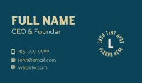 Generic Brand Letter Business Card