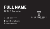 Startup Business Letter T Business Card