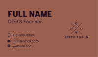Western Rodeo Letter Business Card