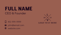 Western Rodeo Letter Business Card Design