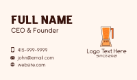Orange Smoothie Blender Business Card Design