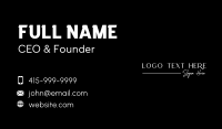 Elegant Minimalist Wordmark Business Card