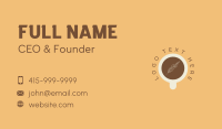 Coffee Cup Leaf Business Card Design