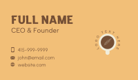 Coffee Cup Leaf Business Card