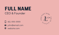 Organic Lifestyle Lettermark Business Card
