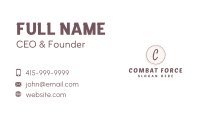 Beauty Cursive Lettermark Business Card